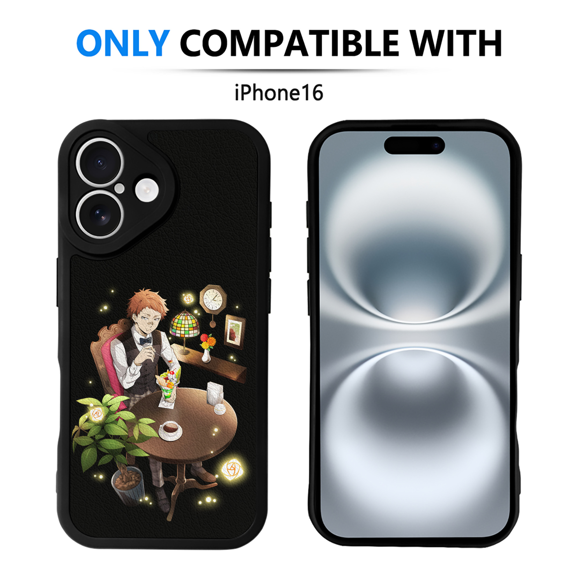 （画像用） 文豪ストレイドッグス Bungo Stray Dogs 【iPhone 16シリーズ対応】シリコンスマホケース（レザー調） 材質：シリコン